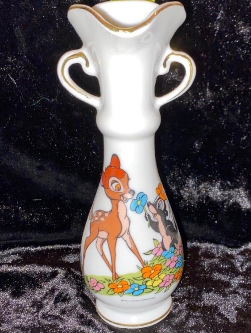 70s Disney Japan Bambi Vintage Flower Vase